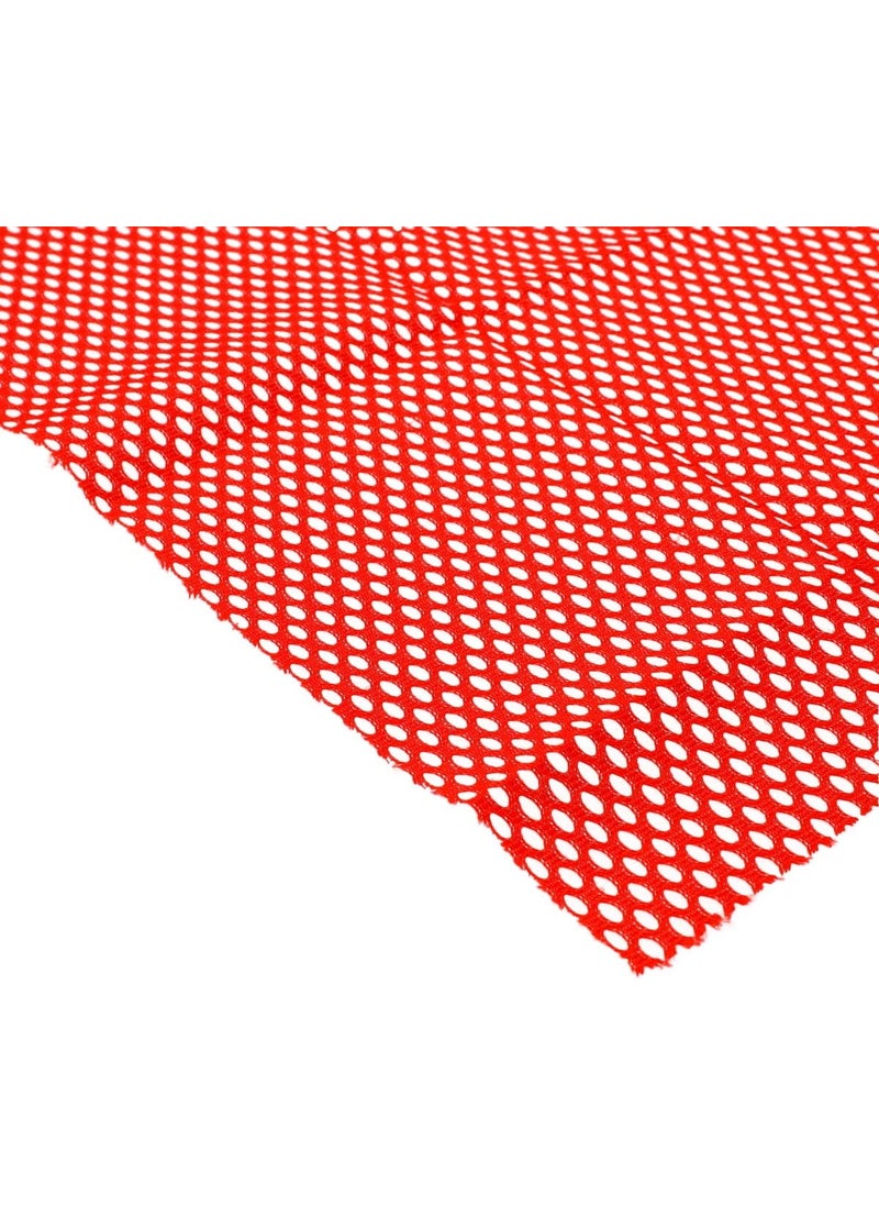 RoadPro RoadPro 1818G Red 18 x 18 Mesh Warning Flag with Grommets  - Image 5
