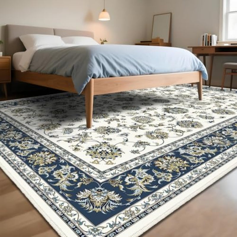 200x290 cm Large Floor Carpet, Living Room Area Rug, Washable Retro Non Slip Rug for Bedroom, Indoor Floor Mat, Luxury Carpet Soft Short Pile Rug for Living Room - Image 2