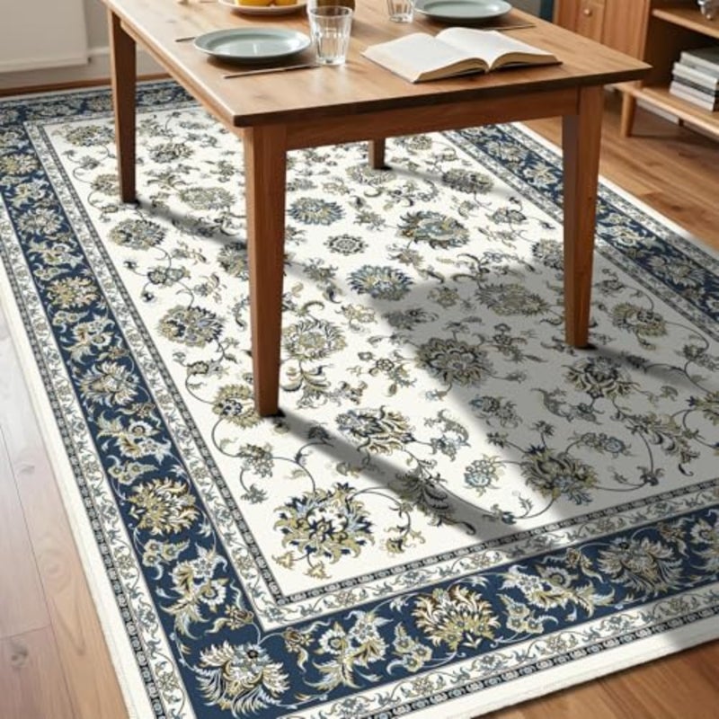 200x290 cm Large Floor Carpet, Living Room Area Rug, Washable Retro Non Slip Rug for Bedroom, Indoor Floor Mat, Luxury Carpet Soft Short Pile Rug for Living Room - Image 1