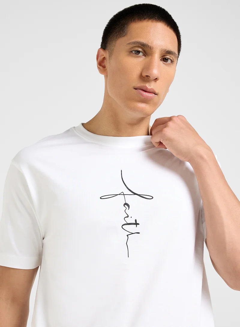 Seventy Five Basics Printed T-Shirt