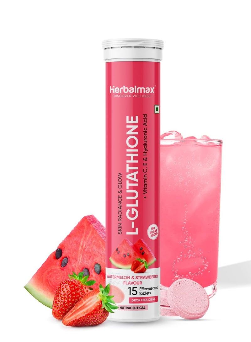 Herbal Max L-Glutathione 15 Tablets Watermelon & Strawberry Flavour - Image 1