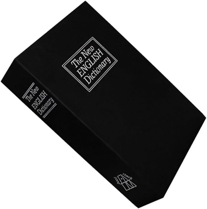 خزنة منزلية على شكل قاموس أسود مع قفل مركب للنقود والمجوهرات والجواز - Image 5