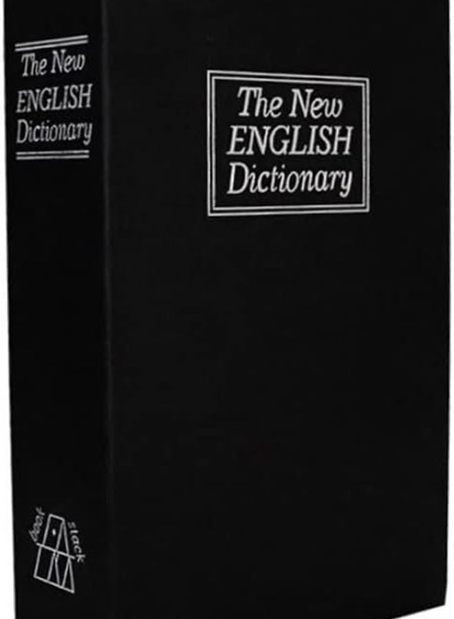 خزنة منزلية على شكل قاموس أسود مع قفل مركب للنقود والمجوهرات والجواز - Image 1