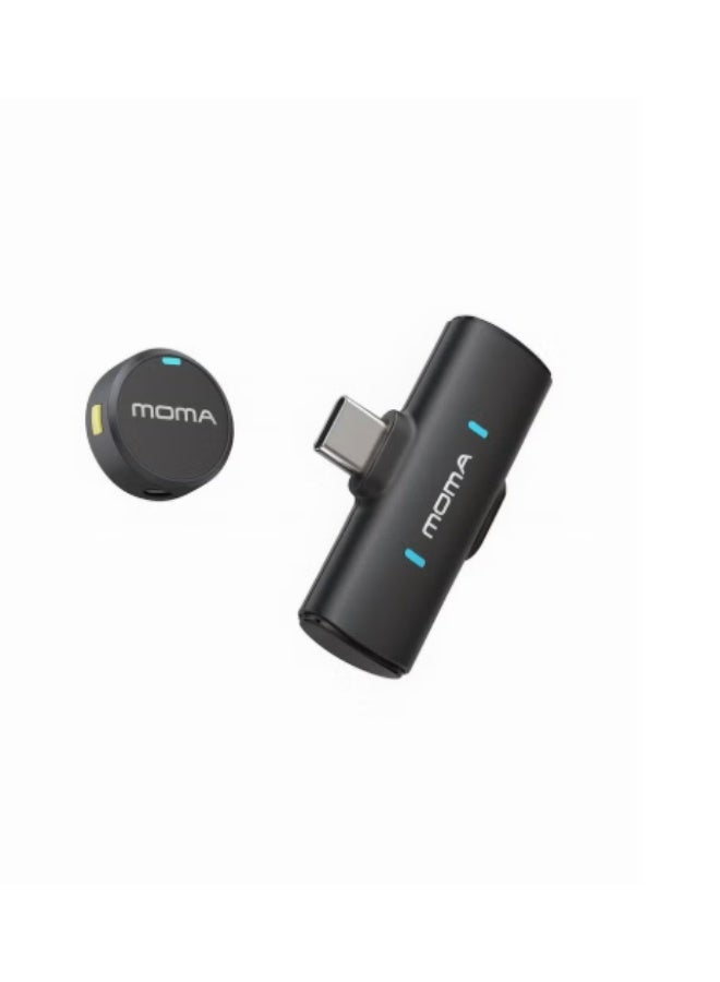 MOMA ميكروفون MOMA LARK MIX اللاسلكي من النوع C، يُستخدم لتسجيل الصوت والبث المباشر ومحتوى الفيديو - ميكروفون محمول بتقنية تقليل الضوضاء - Image 1