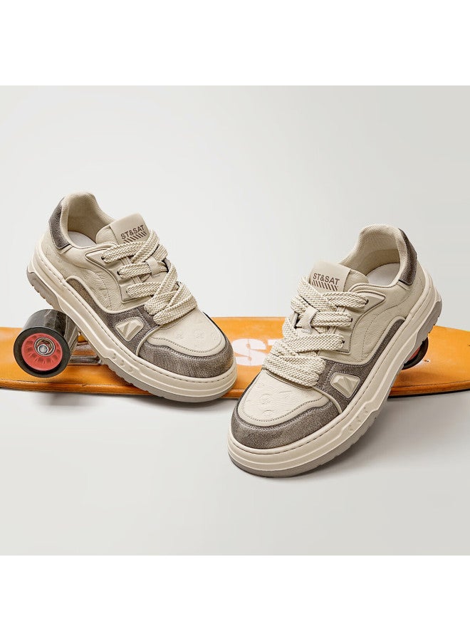 St&sat Men's Fashion Retro Casual Shoes Trendy Comfortable Versatile Sneakers - Image 5