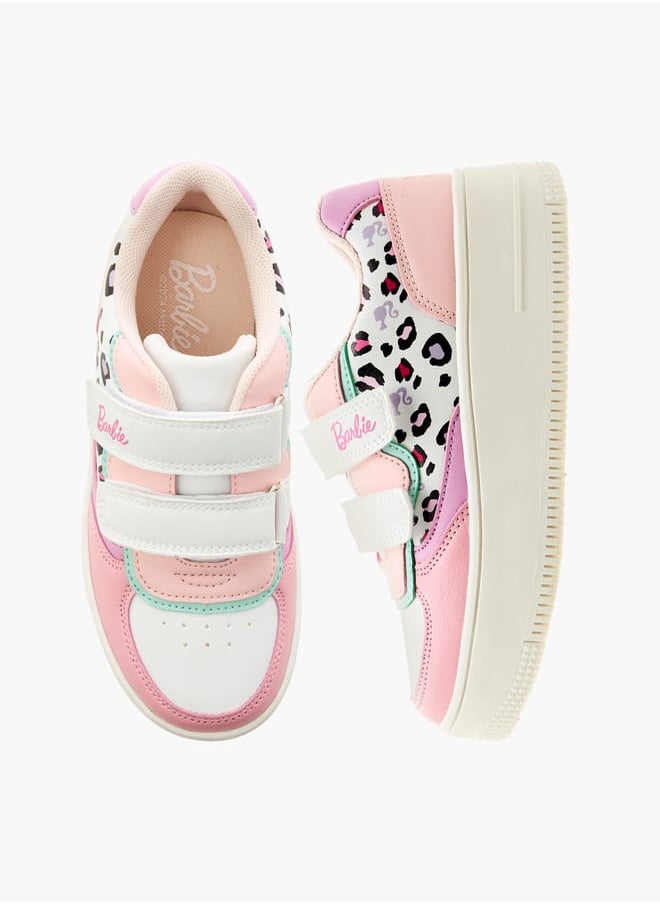 Barbie Colourblocked Sneakers with Hook and Loop Closure  - Image 2