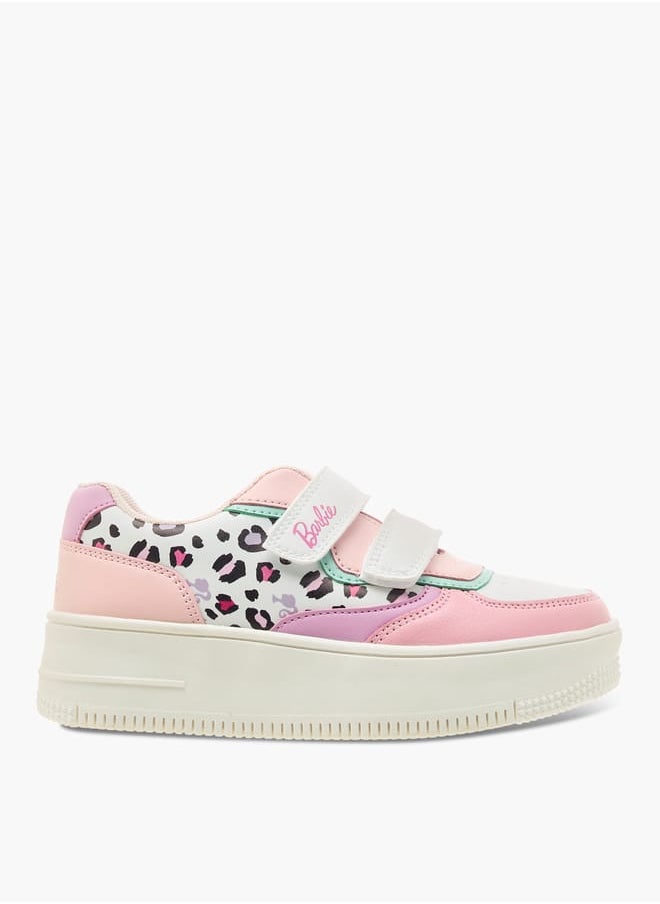 Barbie Colourblocked Sneakers with Hook and Loop Closure  - Image 3