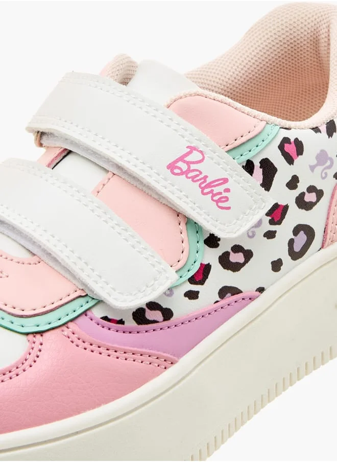 باربي Colourblocked Sneakers with Hook and Loop Closure