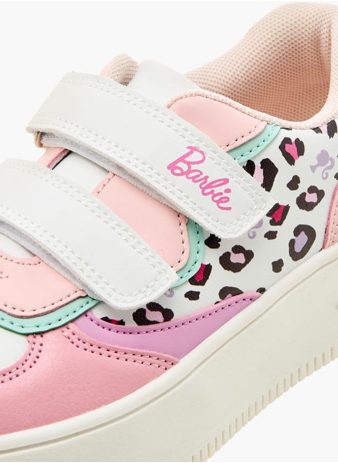 Barbie Colourblocked Sneakers with Hook and Loop Closure  - Image 4