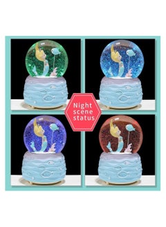 SYOSI Snow Globes Mermaid Snowglobes with Musical LED Lights Glitter Display Decoration Home Decor for Kids Room Essentials Birthday Gift Precious Keepsake Cute Novelty Gifts and Collectibles  - Image 3