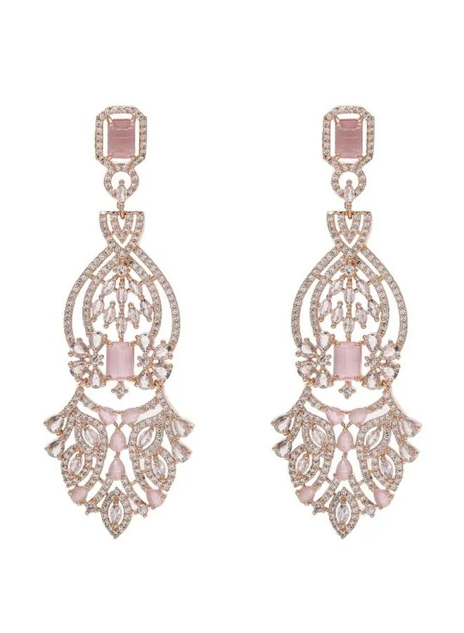 Priyaasi Post and Back Women Brass Earrings with pattern and secured with Post and Back closure and styled in ideal for Western moments — a must-have for your statement wardrobe.