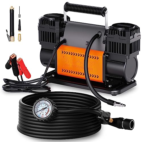 ALL-TOP Air Compressor Kit, Dual Cylinder 12V Portable Inflator 12.35 ft³/Min, Offroad Air Compressor Pump for Truck Tires, Heavy Duty Max 150 PSI for 4x4 Vehicle & RV - Image 5