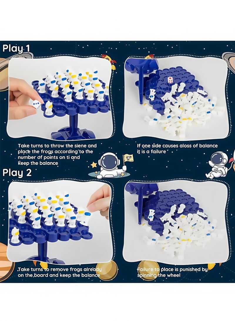 Astronaut Balance Game,Two-Player Balanced Tree Board Game,Parent-Child Interactive Family Tabletop Puzzle Montessori Toy,Frogs Board for Kids and Adults - Image 3