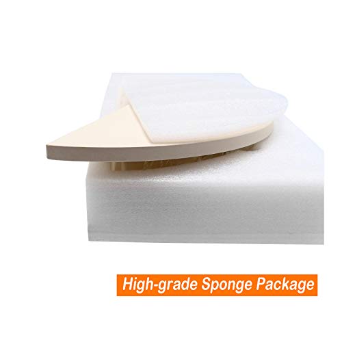 MixRBBQ BBQ Future Ceramic Heat Deflector Plates for Kamado Joe Classic I, II, III，Half-Moon 2-Pack, White - Image 5