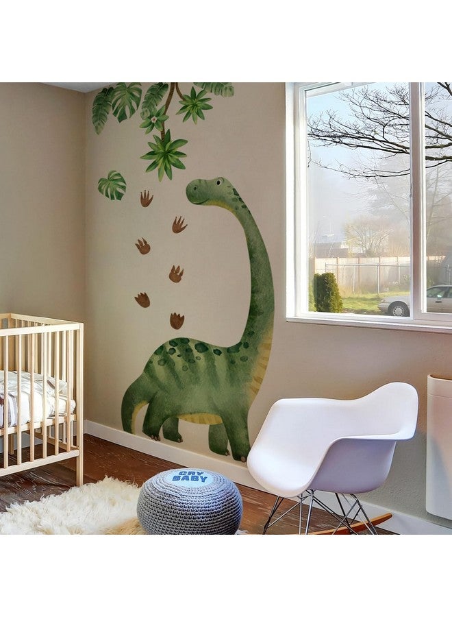 iMagitek Large Watercolor Dinosaur Wall Decal Sticker, Dino Footprint Neutral Nursery Toddler Playroom Wall Decor - Image 3