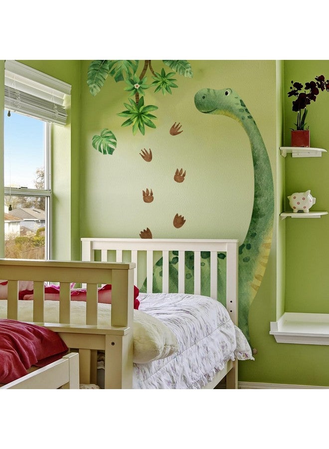 iMagitek Large Watercolor Dinosaur Wall Decal Sticker, Dino Footprint Neutral Nursery Toddler Playroom Wall Decor - Image 5