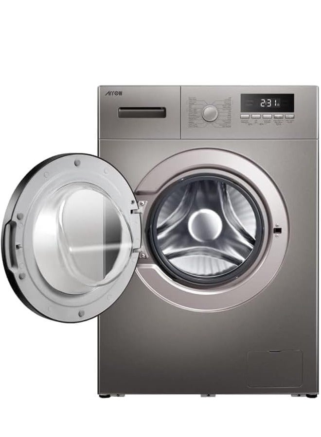 Arrow 8KG Front Washing Machine - 16 Programs - Digital - Steel - RO-09FWTS-01 - Image 2