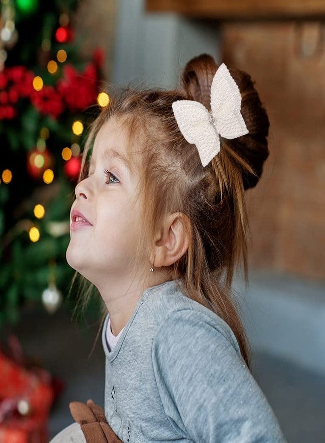 دينبري قطعتان من ربطات الشعر المرصعة بأحجار الراين واللؤلؤ للأطفال الصغار والفتيات، مشبك شعر أبيض مزدوج الطبقات على شكل فراشة مزينة بالزهور، إكسسوارات زفاف للنساء والفتيات والأطفال، هدايا رأس السنة الميلادية (فراشة). - Image 2