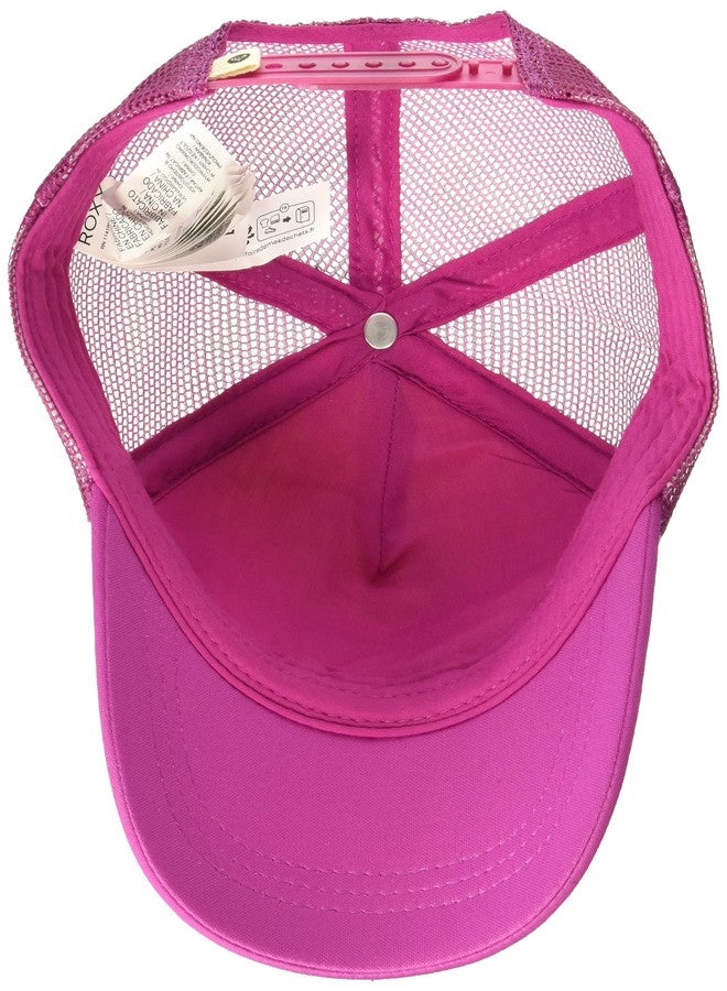 Roxy Girl's Sweet Emotions Trucker Hat – Adjustable Summer Cap with Mesh Back, Lightweight and Breathable, Bright White Check - Image 2