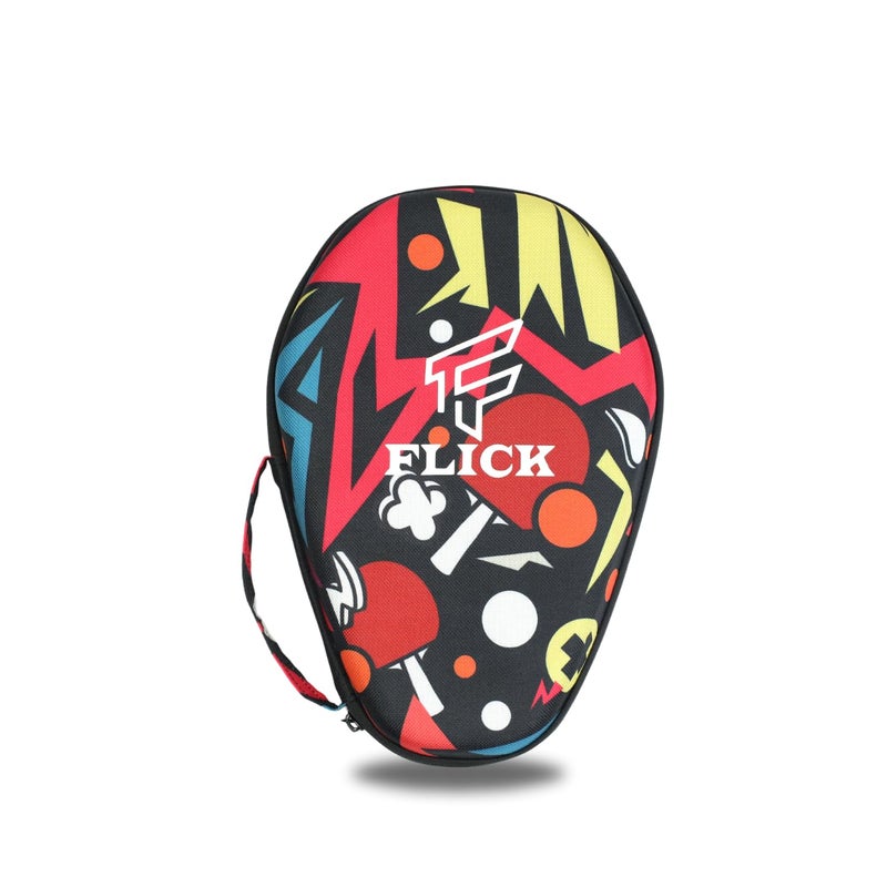 FLICK Fusion Table Tennis Racket Hard Case/Cover - Shockproof Protective EVA-PU Round Case | Stylish & Durable Cover for TT Paddles | Lightweight, Scratch-Resistant Design - Image 1