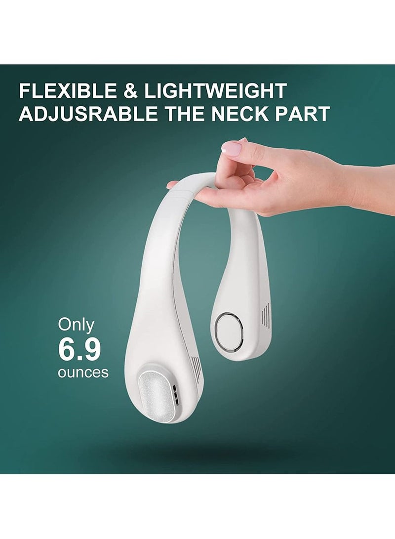 SYOSI Portable Neck Fan SYOSI Hands Free Bladeless Mini Wearable Personal Fan Headphone Design 3 Speeds Mute Powered Fan For Travel Hiking Outdoor  - Image 3