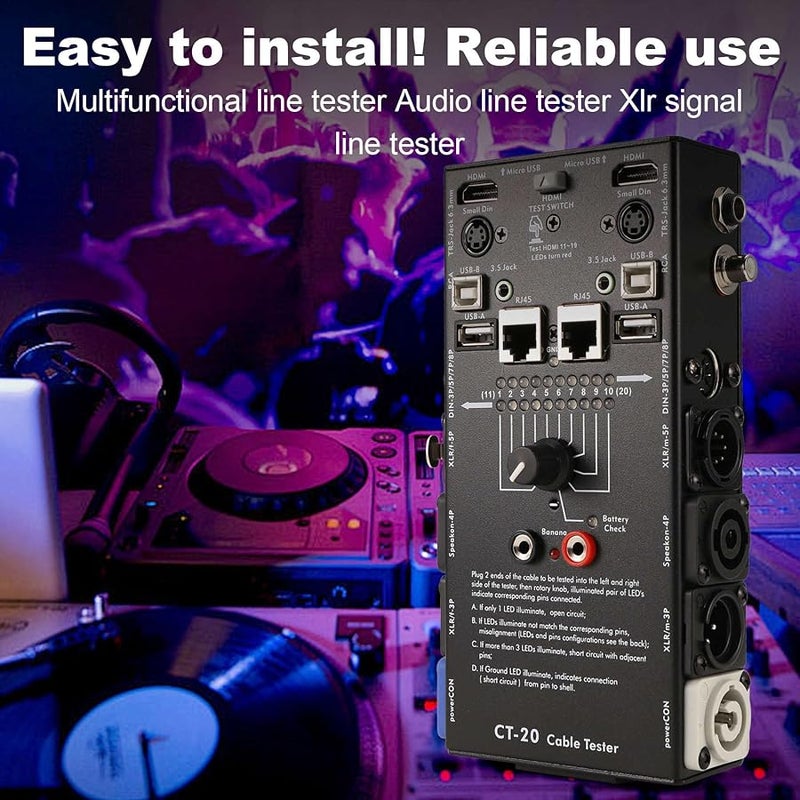 CT 20 Multifunctional Audio XLR Signal Line Tester Size CT 20 - Image 3