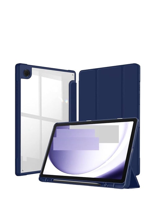 Cover for Samsung Galaxy Tab A9  Cover Case 8.7 inch, Hybrid Shell Cover Case Tablet Coverwith Transparent Back - BLUE