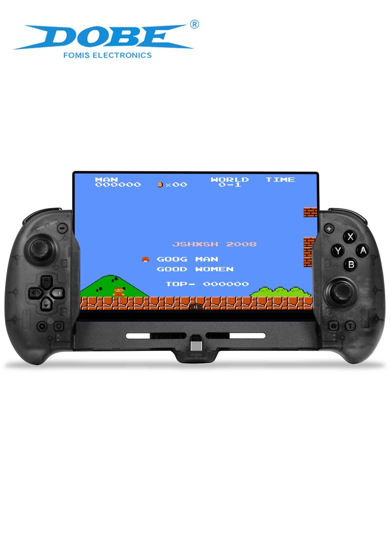 DOBE - Eggshell Controller Gripcon Switch Controller for Handheld Mode, Ergonomic Controller for Nintendo Switch with 6-Axis Gyro, Dual Motor Vibration, Compatible with All Games of Switch, Black - Image 1