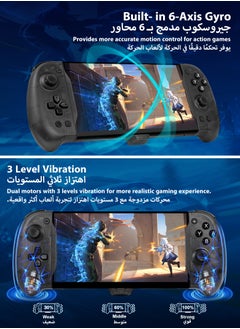 DOBE Eggshell Controller Gripcon Switch Controller for Handheld Mode, Ergonomic Controller for Nintendo Switch with 6-Axis Gyro, Dual Motor Vibration, Compatible with All Games of Switch, Black  - Image 5