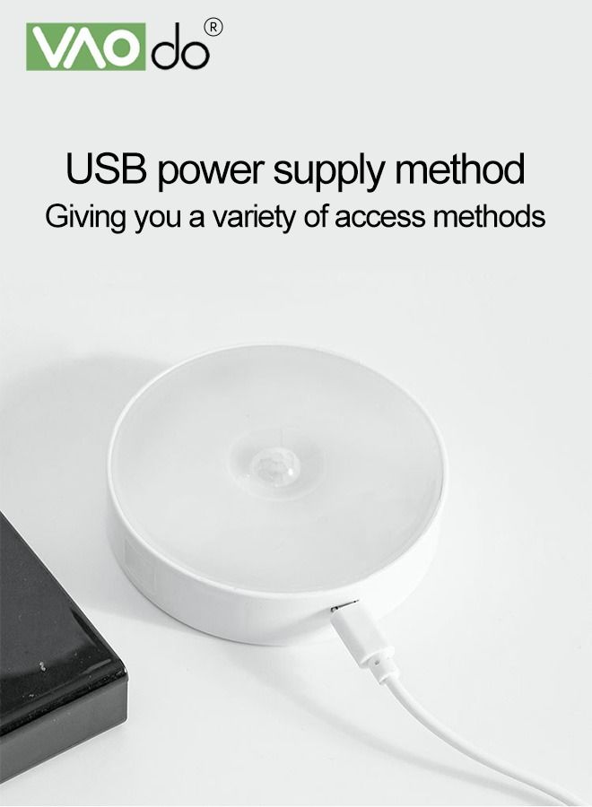 فاو دو مصباح LED ليلي لاسلكي ذكي بمستشعر جسم الإنسان ، ضوء التحكم الصوتي ، ملحقات شفط مغناطيسي مجاني وخط شحن USB ، ضوء ليلي للممر - Image 5