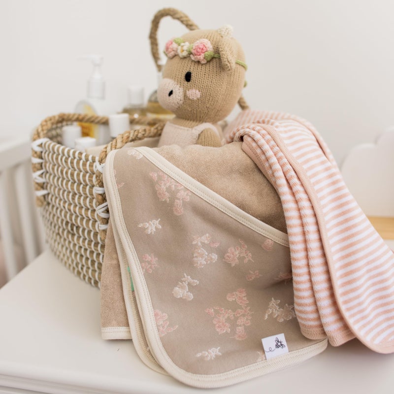 Burt's Bees Baby Hooded Towels, Absorbent Knit Terry, Super Soft Single Ply, 100% Organic Cotton - Image 2