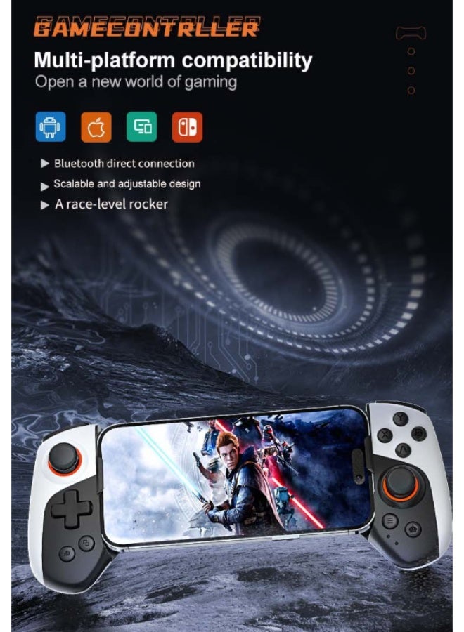 Gamwing Classic Stretch Gamepad Gamwing JK02 Cooling Gamepad Bluetooth Gaming Controller Clip size:5.4-7.3 inches compatible for Android / iOS / PC / Switch with Hall Joysticks / Precision Trigger / Vibration Motor / Sensitive Rocker / Custom Mapping - Image 4