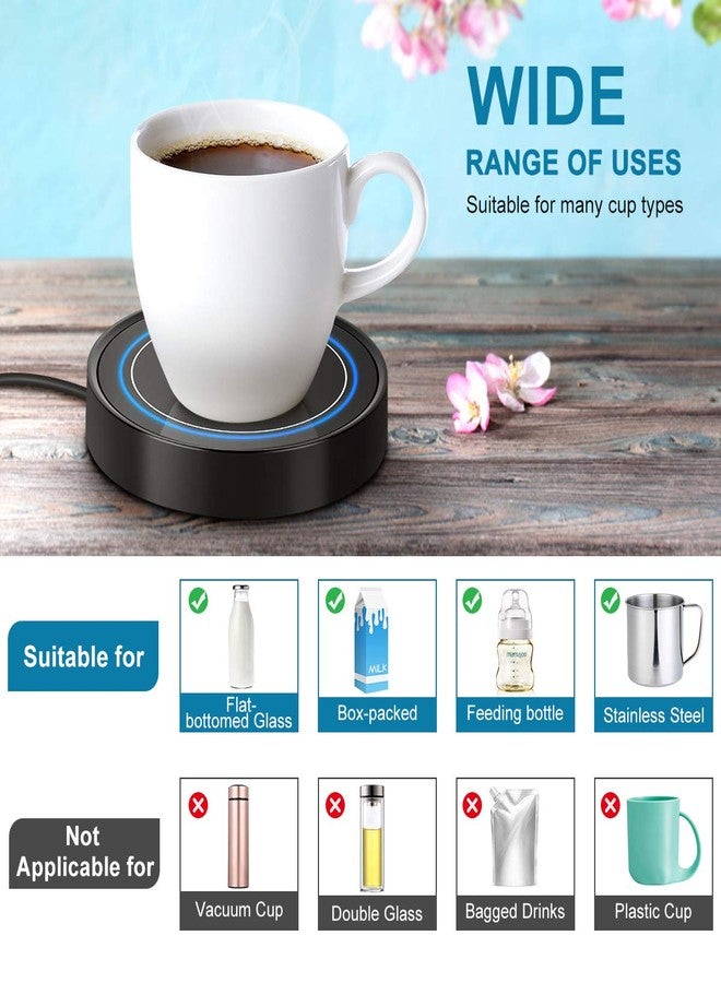 Dimux Coffee Mug Warmer, Electric Beverage Warmers for Office Home Desk Use, Smart Cup Warmer Thermostat Coaster for Hot Coffee Tea Espresso Milk Candle Wax with Gravity Switch Auto On/Off 135F - Image 3