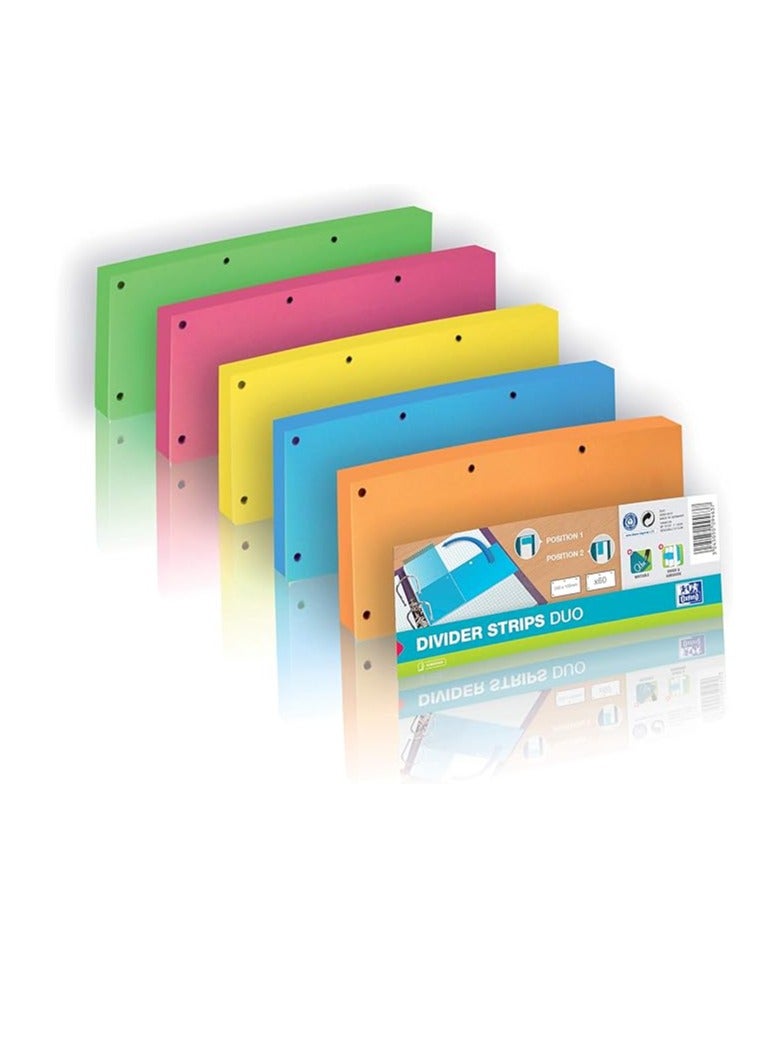 Elba Duo 400014013 Strips, 24 x 10.5 cm, 160 g/m² Card Pack of 60, Orange - Image 2