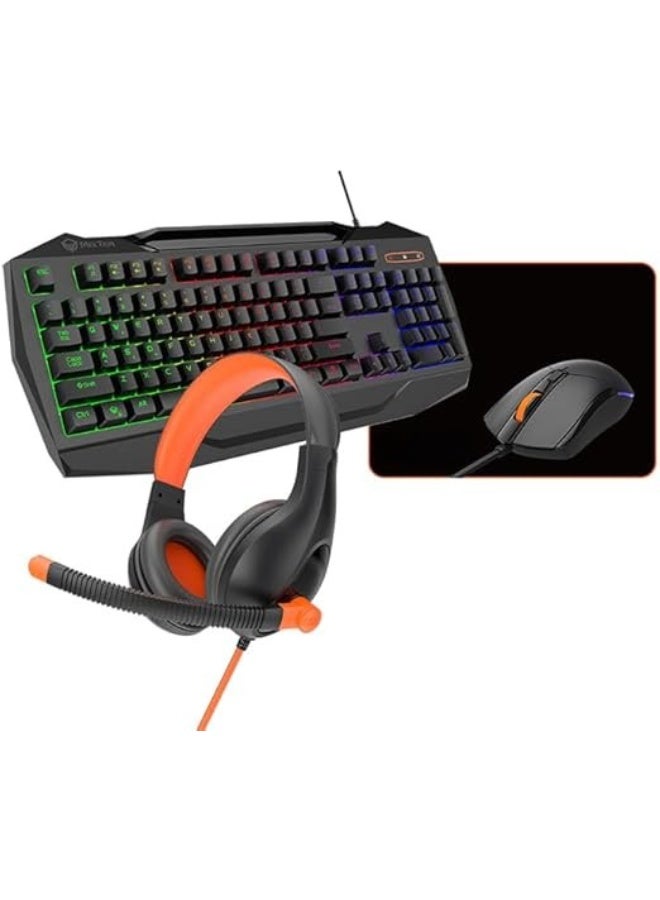 MEETION 3-in-1 Gaming Combo Pack (Keyboard, Mouse & Headset) – Essential Gamer Accessories – RGB Lighting – Optimized for PC Gaming Setup - Image 1