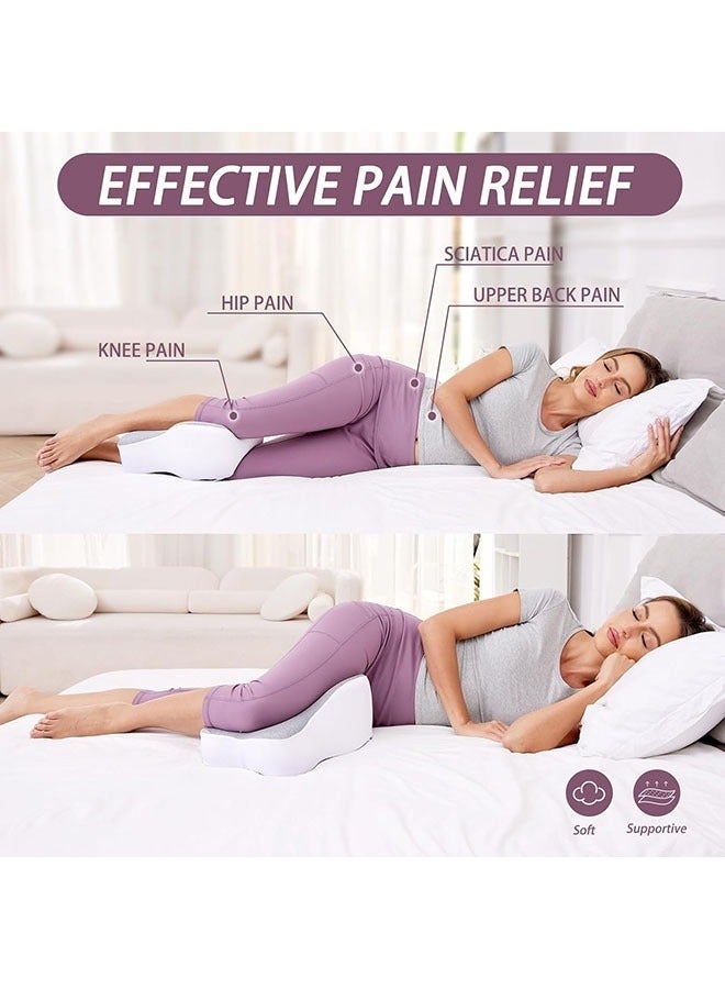 Arabest وسادة الركبة للنائمين على الجانب، وسادة ساق الركبة للنوم الجانبي، وسادة تخفيف ألم عرق النسا في الركبة الخلفية للنوم الجانبي، وسادة محاذاة العمود الفقري السلسة - Image 4