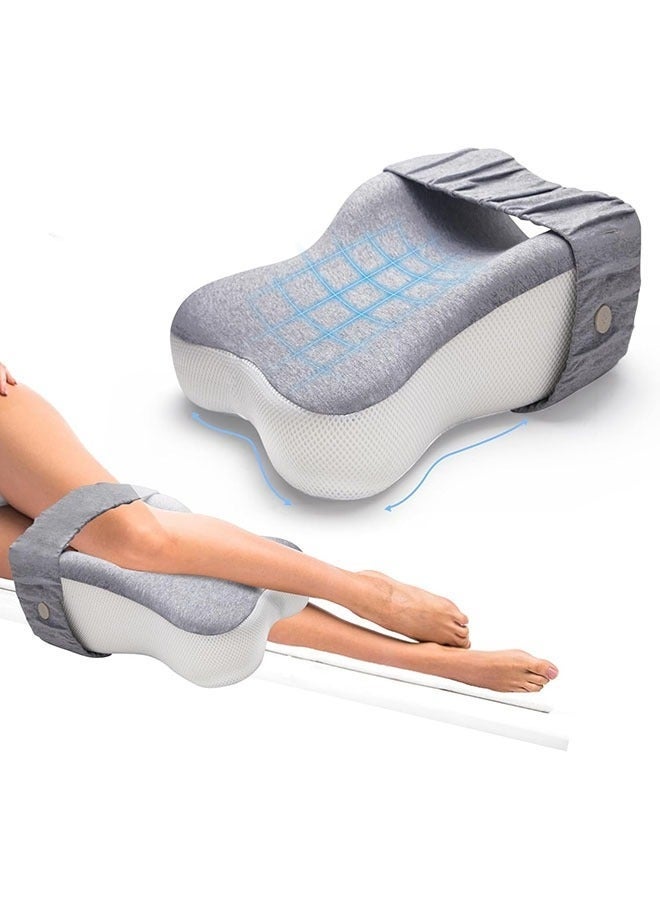 Arabest وسادة الركبة للنائمين على الجانب، وسادة ساق الركبة للنوم الجانبي، وسادة تخفيف ألم عرق النسا في الركبة الخلفية للنوم الجانبي، وسادة محاذاة العمود الفقري السلسة - Image 1