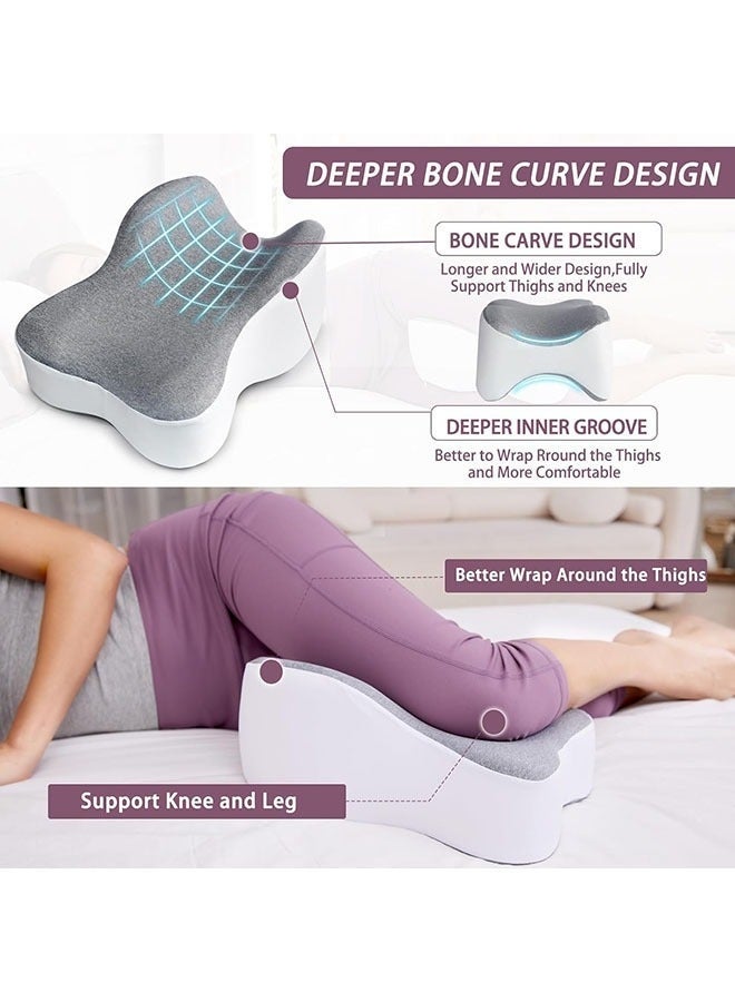 Arabest وسادة الركبة للنائمين على الجانب، وسادة ساق الركبة للنوم الجانبي، وسادة تخفيف ألم عرق النسا في الركبة الخلفية للنوم الجانبي، وسادة محاذاة العمود الفقري السلسة - Image 5