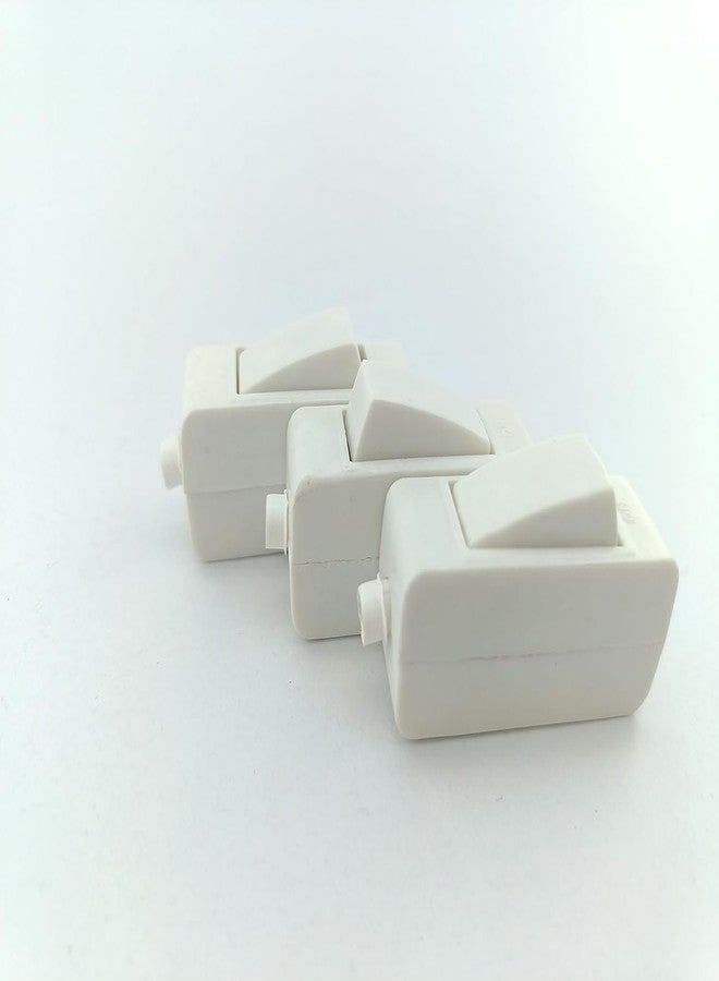 SVDK Electrical Bed Switch Plastic Hanging Type with On/Off Button Pull Cord Style Switch for Lamps and Appliances Easy Installation Household Switch White Color (Pack of 3) Pieces - Image 3
