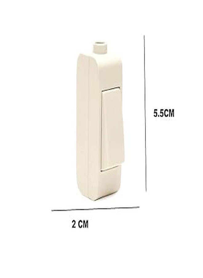 SVDK Electrical Bed Switch Plastic Hanging Type with On/Off Button Pull Cord Style Switch for Lamps and Appliances Easy Installation Household Switch White Color (Pack of 3) Pieces - Image 2
