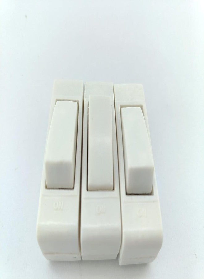 SVDK Electrical Bed Switch Plastic Hanging Type with On/Off Button Pull Cord Style Switch for Lamps and Appliances Easy Installation Household Switch White Color (Pack of 3) Pieces - Image 1