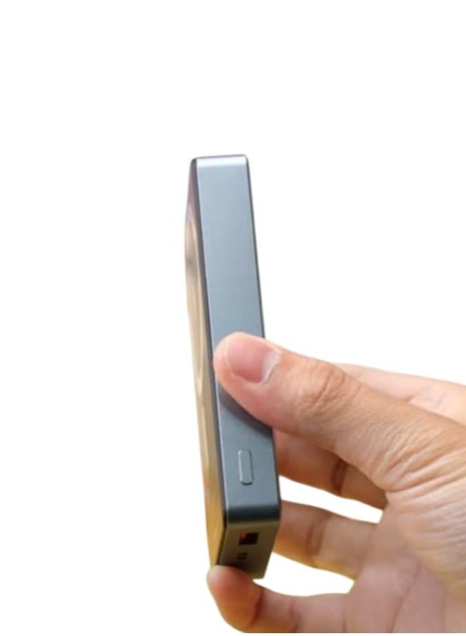 Denx 10000mAh Magnetic Wireless Power Bank 38.5W Fast Charging USB C Portable Battery Pack LED Display Strong Magnetic Snap On Charger Compatible with Smartphones Travel Use Compact Design - Image 5