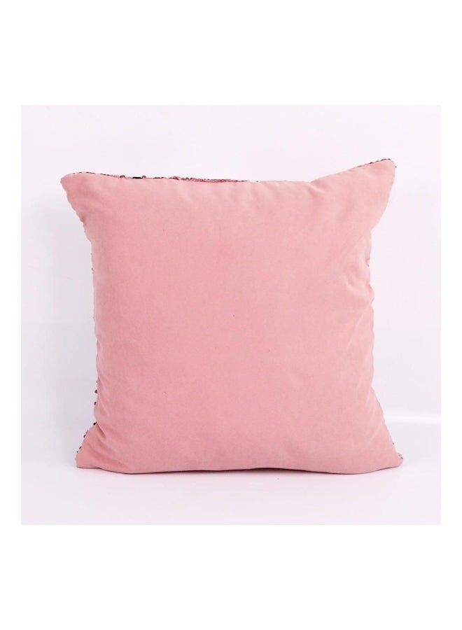 Glitter Pillow Mocofo Sequins Cover Pink/Silver 16x16inch  - Image 3