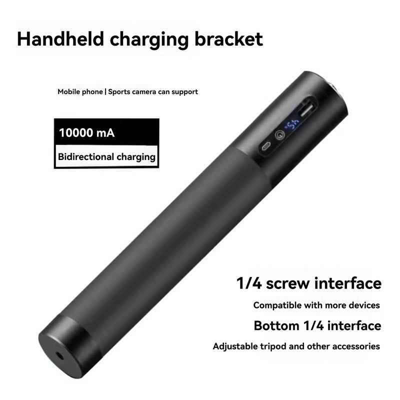 10000mAh Mobile Charging Grip with Mini Tripod USB-A and Type-C Dual Charging Ports, Compatible with Smartphones Digital Cameras / DSLR Cameras - Image 3