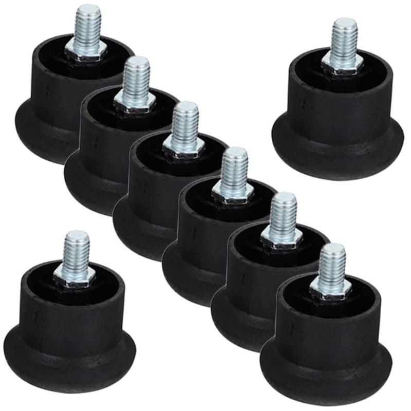 8 Pack Chair Replacement Feet Wheel Stoppers Compact Design Black - Image 2
