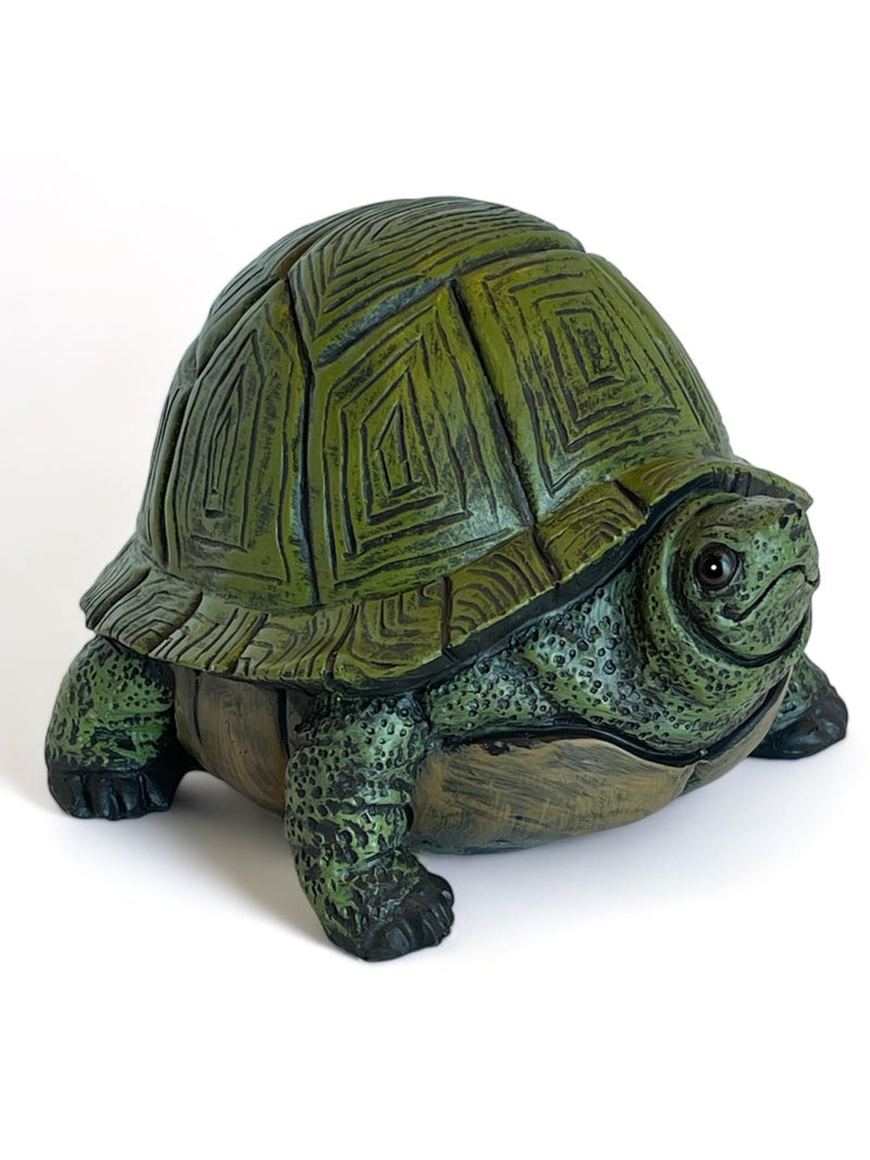 Gift Essentials Stocky Turtle Garden and Patio Decor and Key Hider  Holds 2 Hidden Keys Outside Secret Hidden Door Underneath