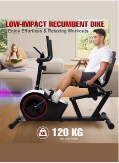 Sky Land Recumbent Magnetic Exercise Bike | Silent & Smooth Cycling | 8-Level Resistance | LED Display & FitShow App | Ergonomic Adjustable Seat | Heavy-Duty Steel Frame | 120Kg Capacity | EM-1571  - Image 3