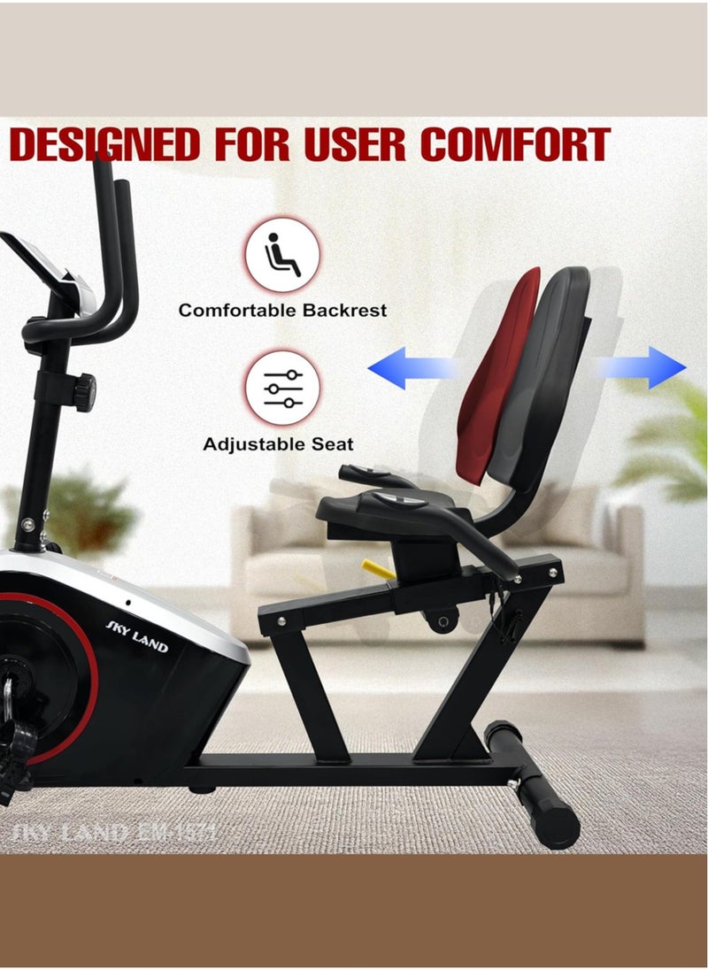 Recumbent Magnetic Exercise Bike | Silent & Smooth Cycling | 8-Level Resistance | LED Display & FitShow App | Ergonomic Adjustable Seat | Heavy-Duty Steel Frame | 120Kg Capacity | EM-1571 - pzsku/Z6BE0EA833D6B8DBAE34AZ/45/1741171970/d6195e7e-9c8c-4b36-bf56-6d74de200e40