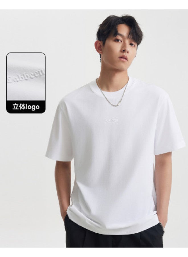 Cabbeen Short Sleeve Men's T-shirt Bone Structure Design Embossed Short Sleeve T-shirt Men's Clothing Summer - Image 1
