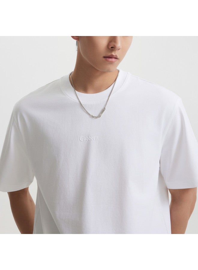 Cabbeen Short Sleeve Men's T-shirt Bone Structure Design Embossed Short Sleeve T-shirt Men's Clothing Summer - Image 4